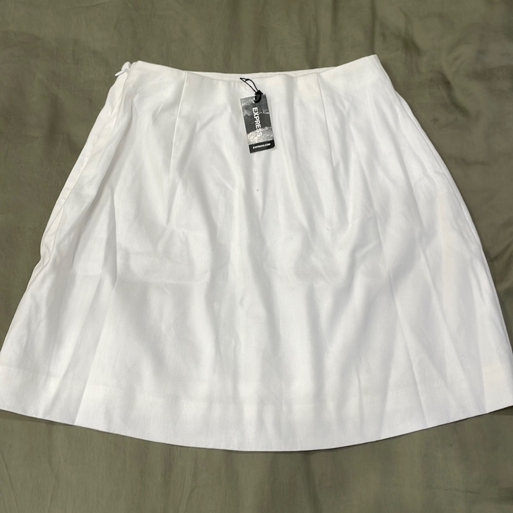 White Linen Skirt